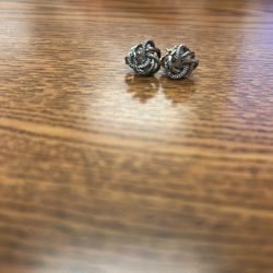 Lagos Silver Love Knot Stud Earrings