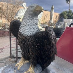 Brand New Large Eagle Statue Made Of Concrete With Lacquer Coat