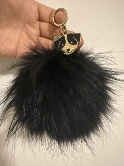 Michael Kors Large Fur Pom Pom Bag Charm/key Chain