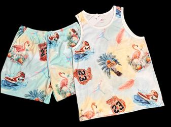 Nike Air Jordan SET Flight Essentials Jersey Tank w/ shorts Men Size Large NWT