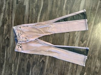 Zara Flare Jeans with Leather Panel Detail