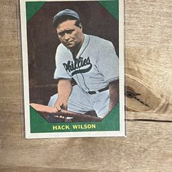 1960 Fleer Baseball Hack Wilson Baseball Card 