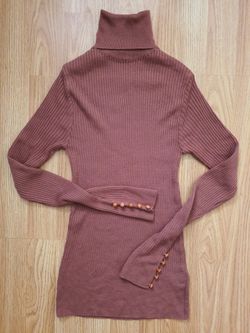 ​Campari Orange Turtleneck Knit Top (Like New)