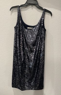 Laundry By Design Mid-night Blue Sequins Mini Cocktail Dress