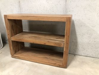 Brand new acacia wood media/shelf