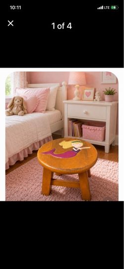 Kids handcrafted wood Stool