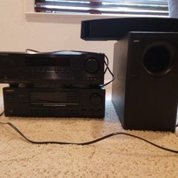 2 ONKYO RECIEVERS AND BOSE WAVE SPEAKER AND SUB