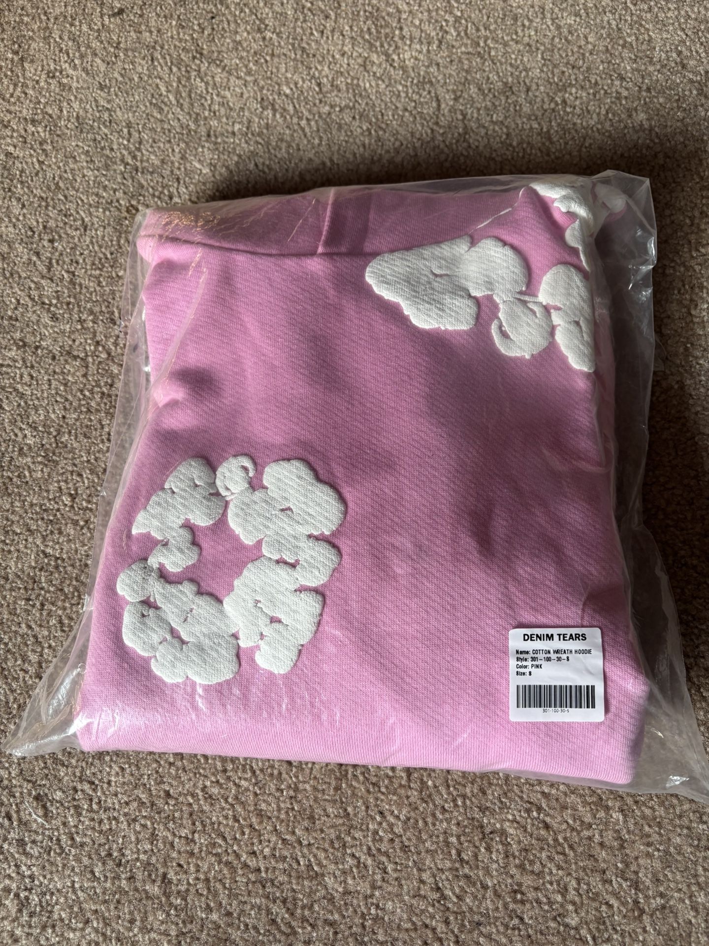 Denim Tears Hoodie Pink Size S