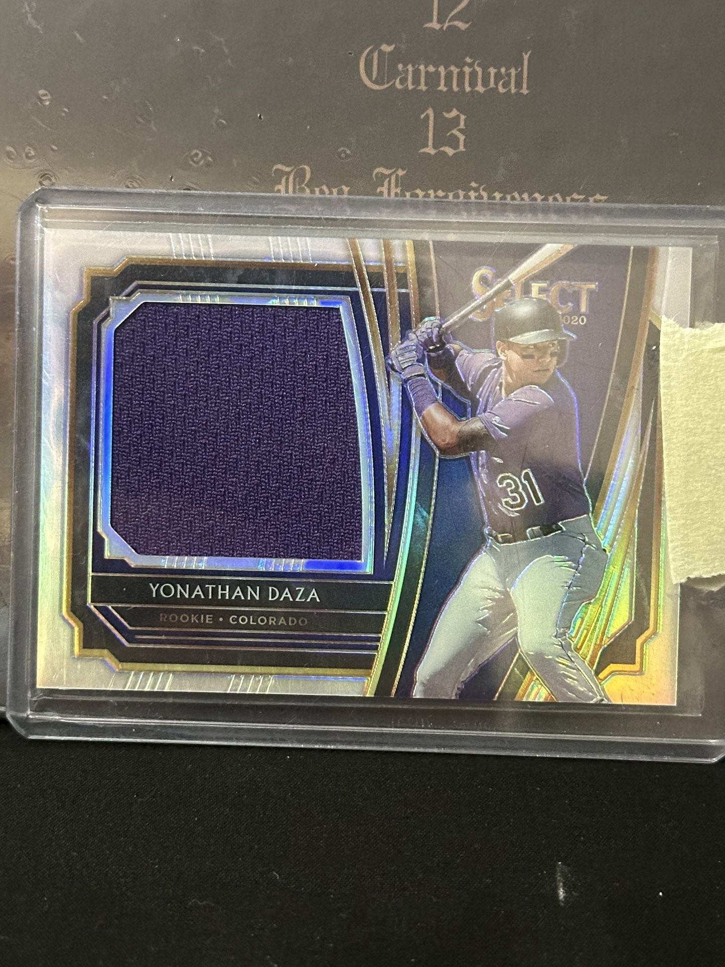 Yonathan Daza 2020 Select Jersey Relic Memorabilia Silver PRIZM /250