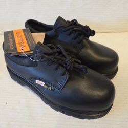 New Mens Ad Tec Work Boot Shoes Black Size 6 6w Non metallic Safety Shoe Steel Toe