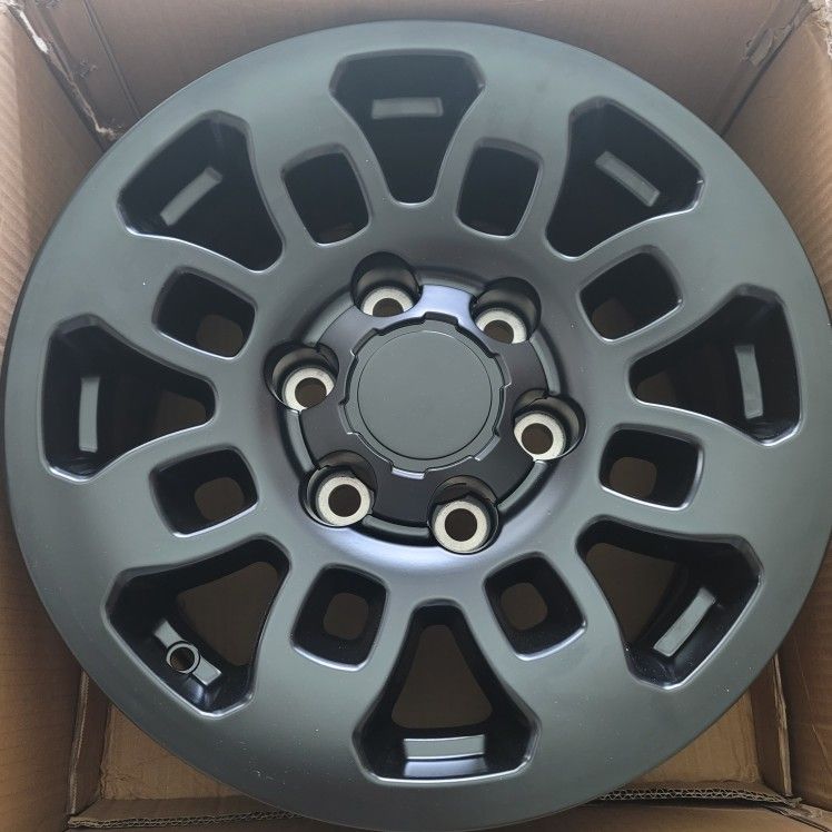 Set Of 4 Open Box TRD Style Pro Gloss Black 6-Lug Wheels; 16x7; 13mm Offset
