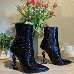Saint Laurent Limited Edition Croc Leather boots 7