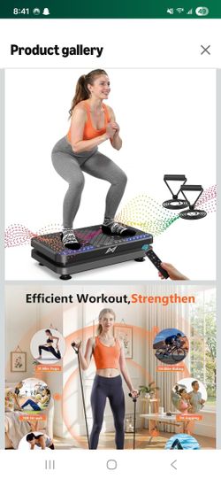 AXV Vibration Plate Fitness Platform Exercise Machine Vibrating Shaking Full Body Shaker Workout Vibrate Stand Shake Board Sport Gym for Weight Loss F