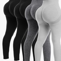  Normov 4 Piece Butt Lifting Workout Leggings for Women,