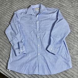 Michael Kors regular fit non-iron men’s size 16 1/2  32/33 long sleeve button up 