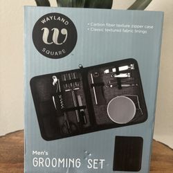 Wayland Square Men's 12 Piece Grooming Set - Travel Case