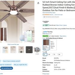 Smart Ceiling Fan with Alexa APP