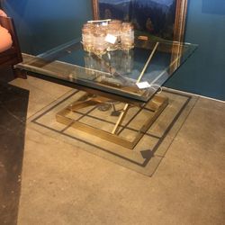 Modern Brass & Glass Coffee Table (ST25)