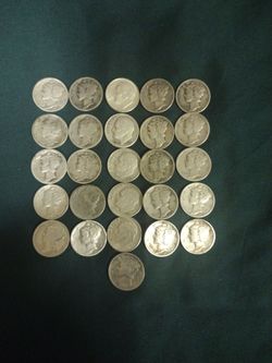 26 Mercury & Franklin Silver Dimes