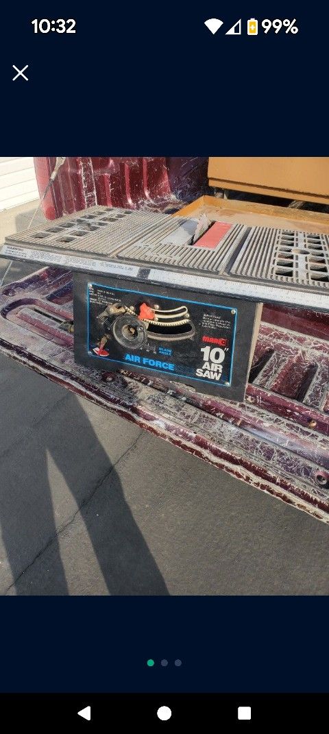 Pneumatic Air Powered Table Saw