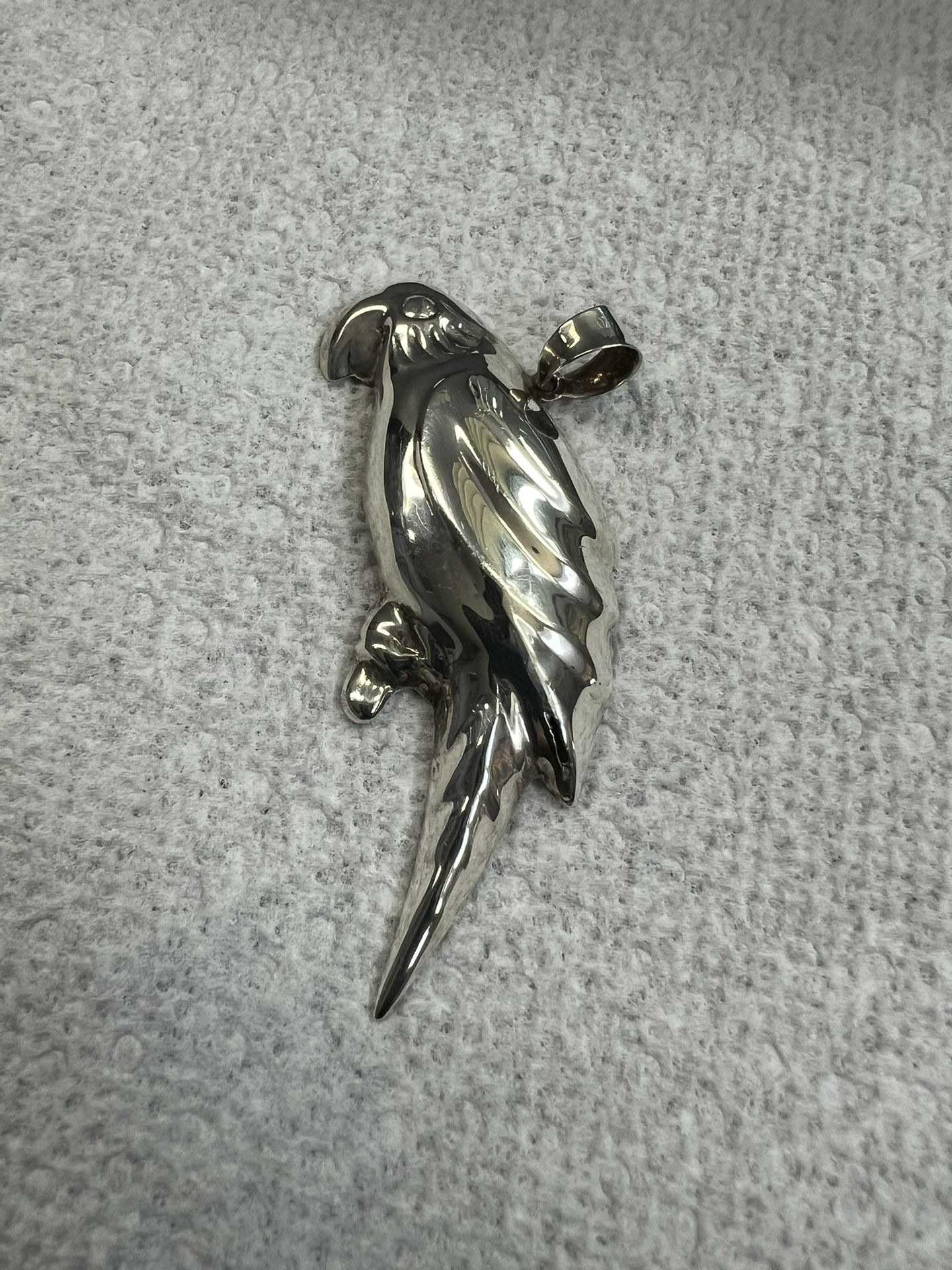 Silver Parrot Charm