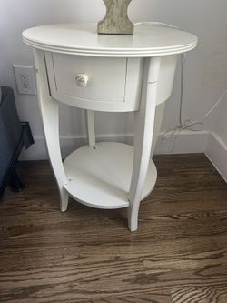 White Bedside Table