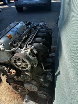 Pulled Car Engine with Accessories