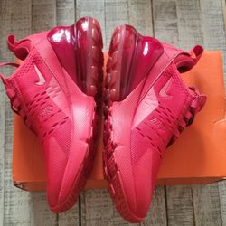 Nike Air Max 270 sneakers in red. Youth US size 4Y.