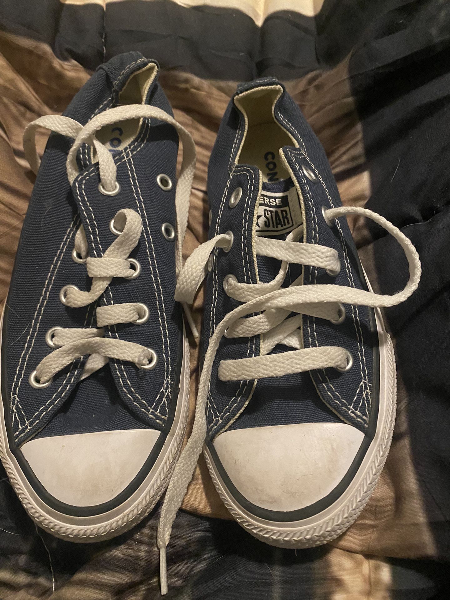 Blue Converse Sz 13 Kids Used Only To Try On 