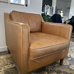 West Elm Accent Chair Leather