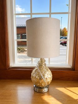 Beautiful Gold Glass Table Lamp with Shade