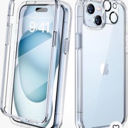 Diaclara Designed For IPhone 15 Case, Full Body Rugged Case With Built-In Touch
