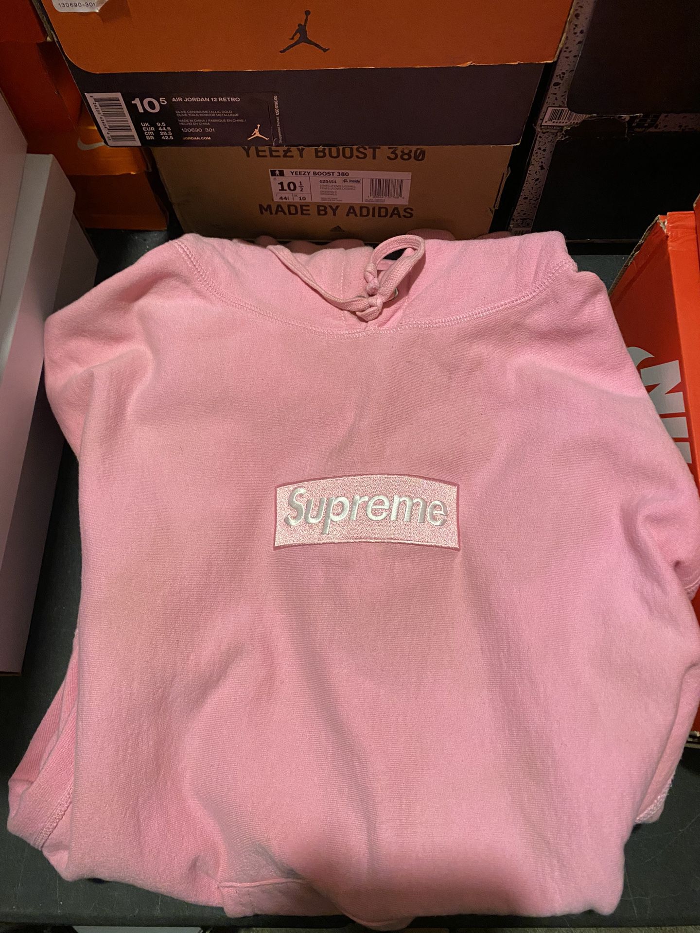 Supreme Pink Box Logo size Medium USED But Clean