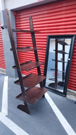 $50 PAIR Mirror + Wood Shelf