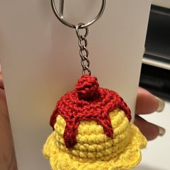 Ice Cream  Crochet Keychain 