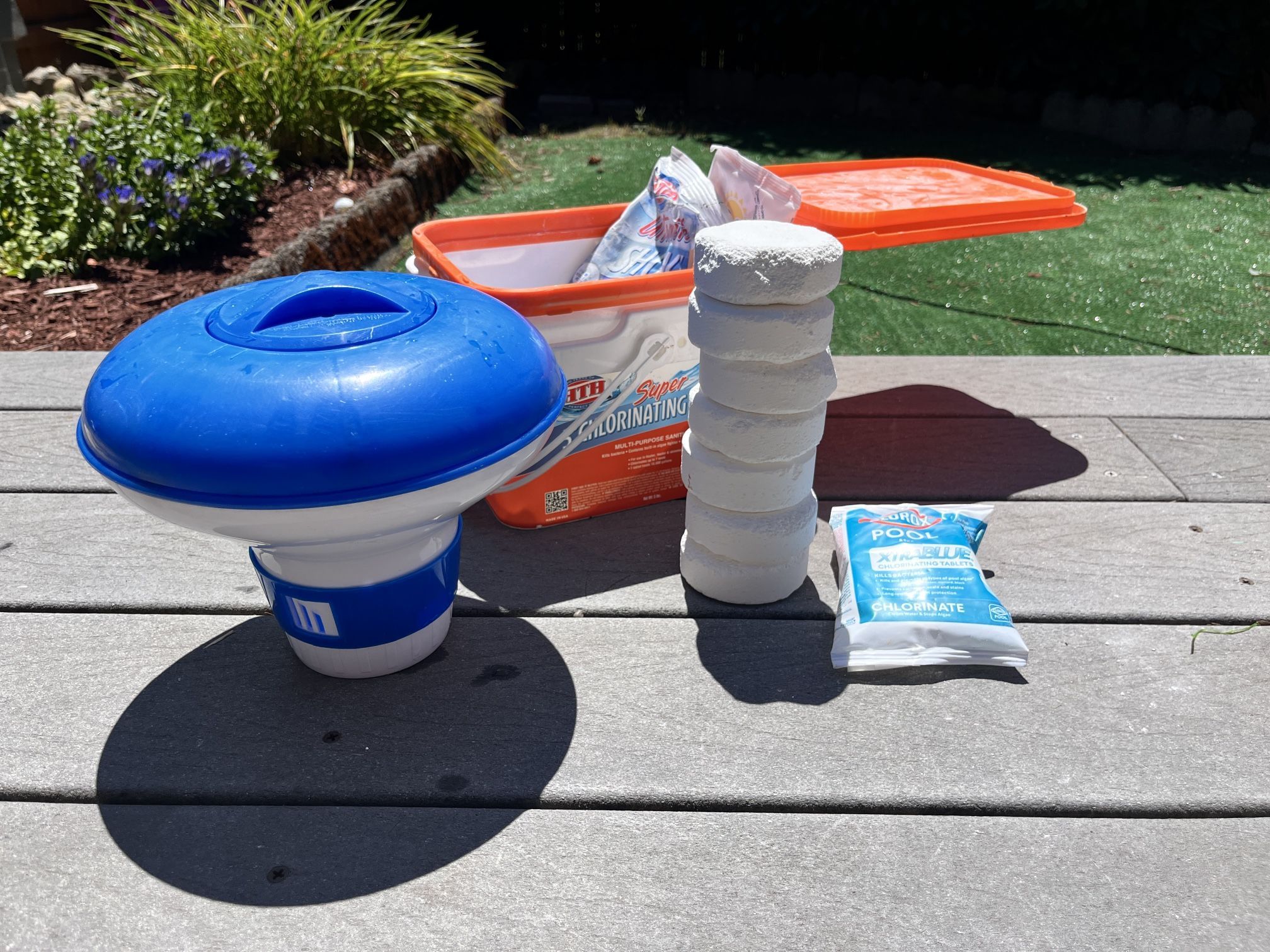 Pool Supplies (Chlorine, Shock, Floater Dispenser)