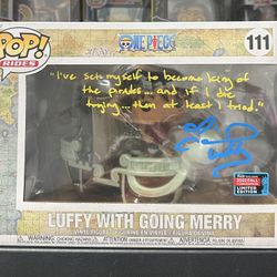 Luffy With Going Merry Funko Auto Colleen Clinkenbeard 