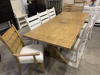 Klaussner Furniture Coming Home Rectangular Table with 9 Chairs - by Trisha Yearwood 