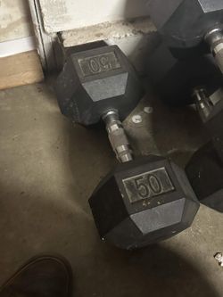 Coated 50 Lbs. Dumbbell