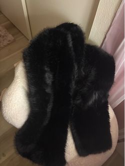Black Fur Shawl