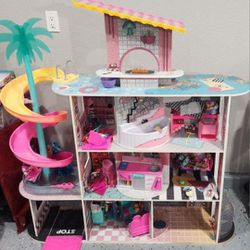 OBO : LOL OMG Fashion Resort Doll House Car Salon Camper Jet plus Accessories Lot