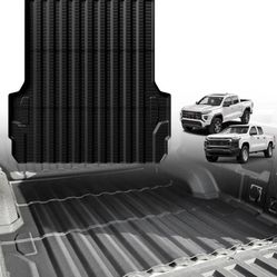 TripleAliners Truck Bed Mat Compatible with Chevy Colorado/GMC Canyon 2023 2024 2025 2026 Accessories 5FT Vehicle Perfectly Flush All Weather Protecti