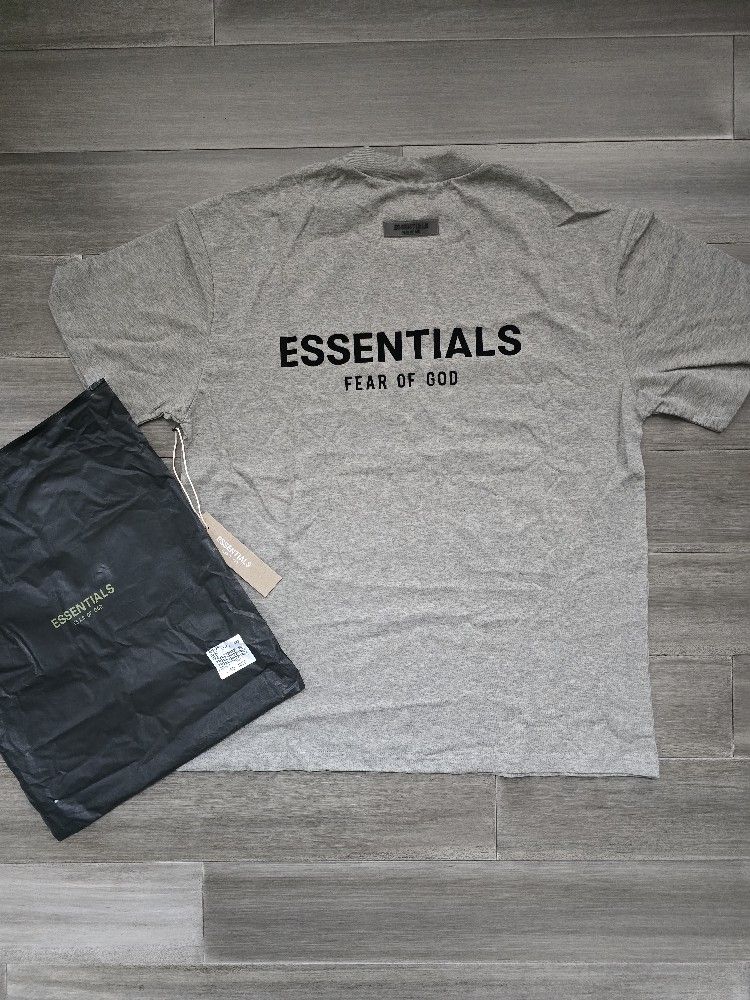 Gray Essentials Fear Of God T Shirt