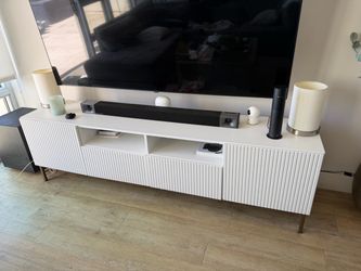 79” White Modern TV Console / Media Cabinet – Wayfair
