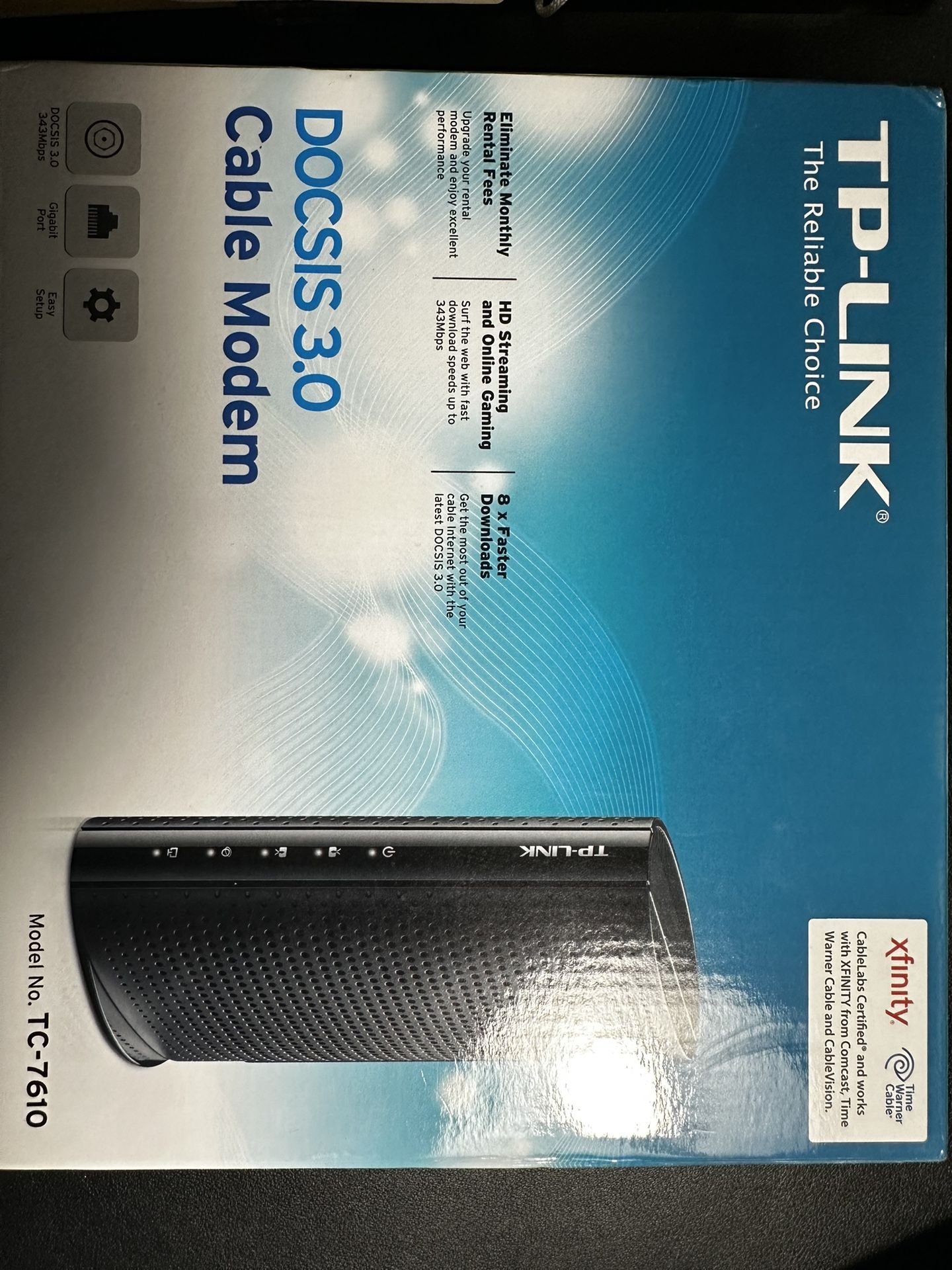 TP-Link TC-7610 DOCSIS 3.0 Cable Modem