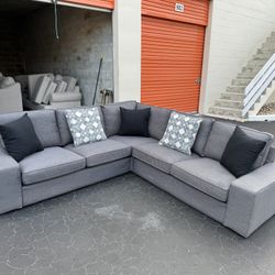 Grey Ikea Kivik Sectional. 