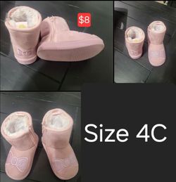 Toddler Girl Pink Boots Size 4C