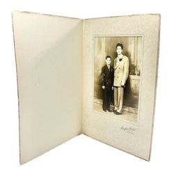 Antique Religious Portrait Photograph Young Men 1940s Mayfair Studio Brooklyn NY