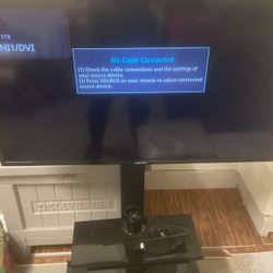 48 Inch Tv With Black Compact Tv Stand 