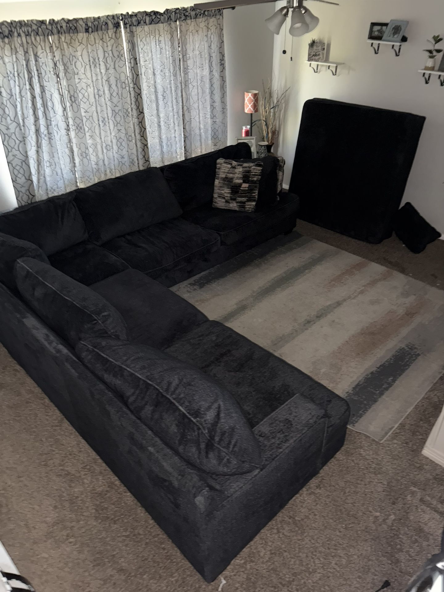 Blue Sectional Living Room Group